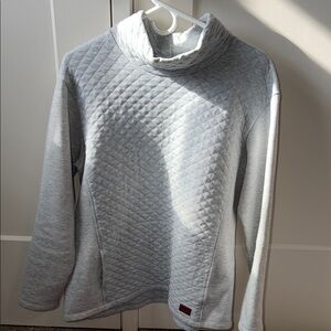Gray Quilted Women's Sweater Large